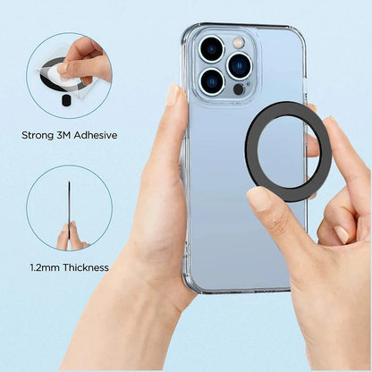 Bonola for Magnetic Ring Universal Sticker Support Wireless Charger for Car Holder Exclamation Mark 2 in 1 Magnet Ring