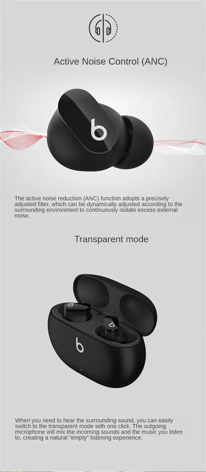 B-Eats Studio Buds Wireless Bluetooth Earbuds Noise Reduction Headset Ipx4 Waterproof Earphones Compatible With  Android