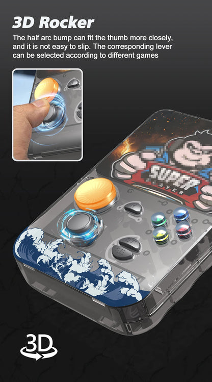 Latest Handheld Gaming Console with 3.5-inch IPS HD Screen&3D Smooth Joystick,Large Memory&Support TF Memory Card R36S Plus