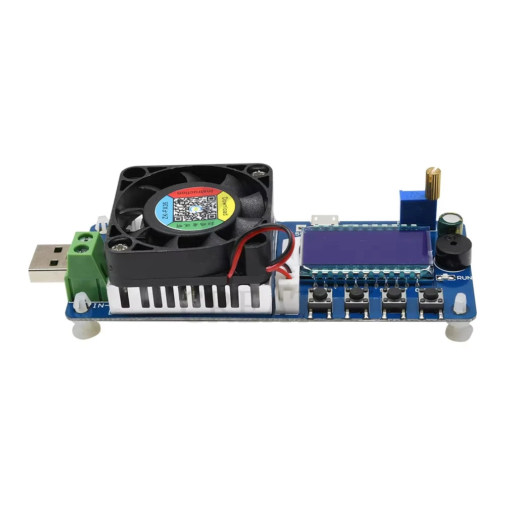Gaqqee 25W 35W 4A/5A Electronic Load Current Voltage Power Tester USB Protection LCD HD Display Adjustable Resistance Unloader