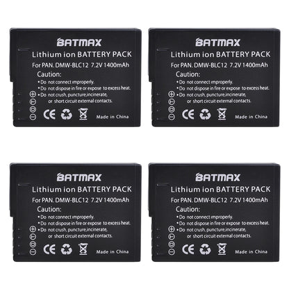2X DMW-BLC12 BLC12E DMW BLC12 Battery + LED USB Dual Charger Type C Port for Panasonic Lumix FZ1000 FZ200 FZ300 G5 G6 G7 GH2 GX8