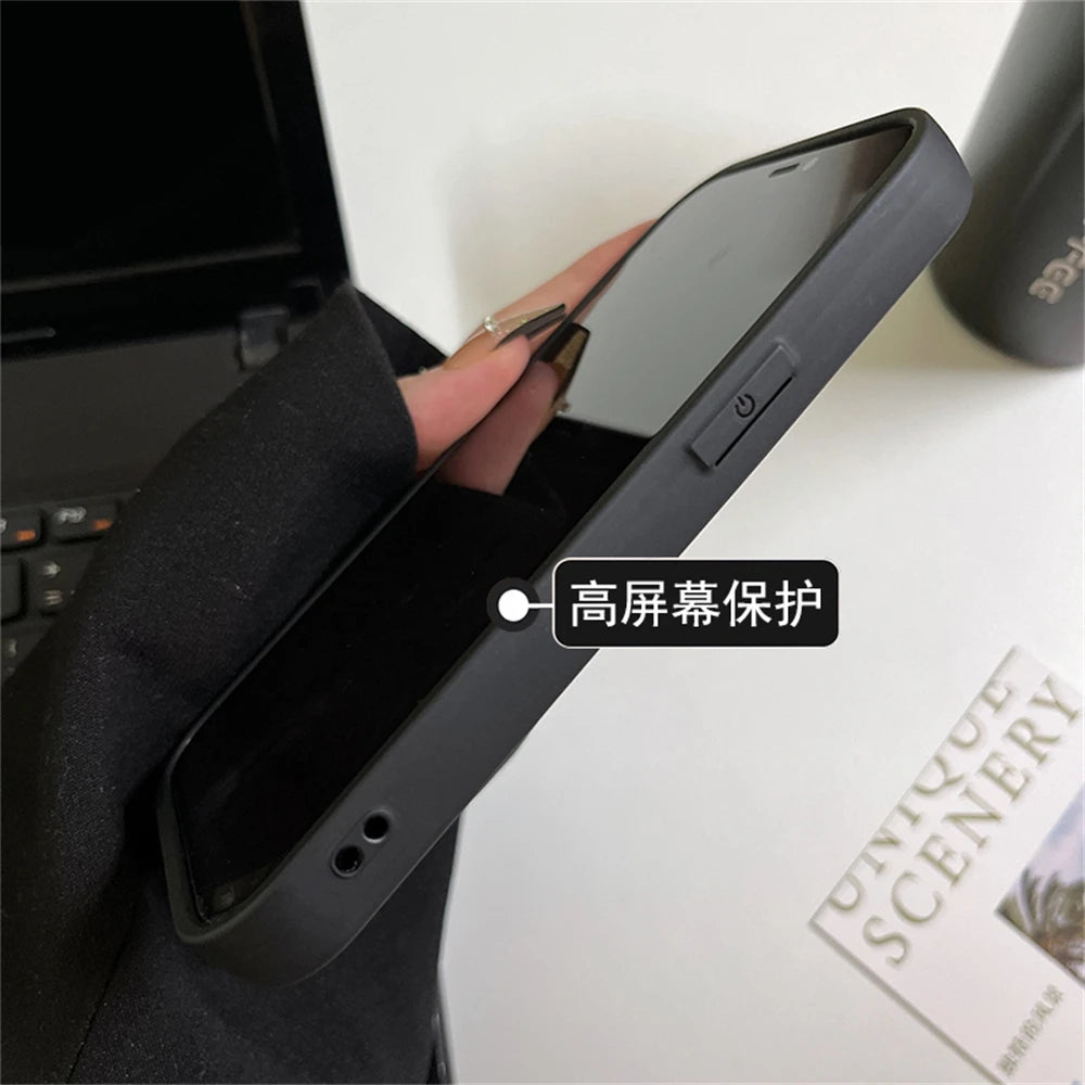 Cute Korean 3D Bear Candy Liquid Phone Case For iPhone 11 13 12 14 15 Pro Max XR XS Max 7 8 Plus Cartoon Cover
