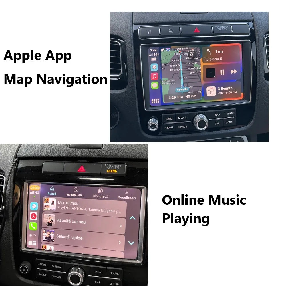 Wireless Carplay Android Auto Module For VW Volkswagen Touareg RNS850 2011-2019 Mirror Link AirPlay Box Recoder Car Accessories