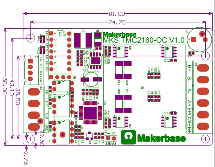 TMC2160 stepper motor driver for Nema 23 motor MKS TMC 2160 stepping engine module two phase hybrid controller 3d printer parts