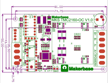 TMC2160 stepper motor driver for Nema 23 motor MKS TMC 2160 stepping engine module two phase hybrid controller 3d printer parts