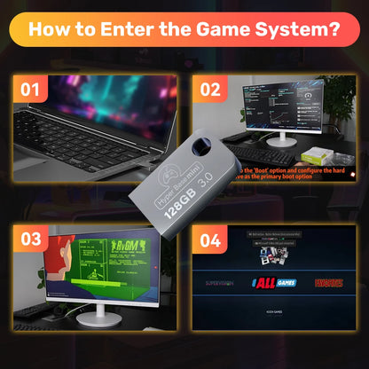 Gaming Stick With 43000+ Games For Xbox/PS3/PS2/PS1/Saturn/NDS/N64/DC Retro Game Consoles Plug&Play for Steamdeck/WIN PC&Laptop