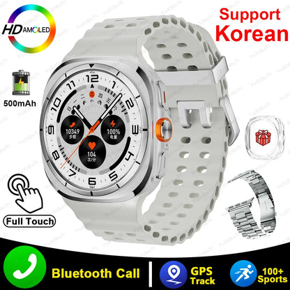 For Samsung Galaxy Watch 7 Ultra New GPS Track Smart Watch Men AMOLED Always Display Clock BT Talk NFC Sport Smartwatches Women