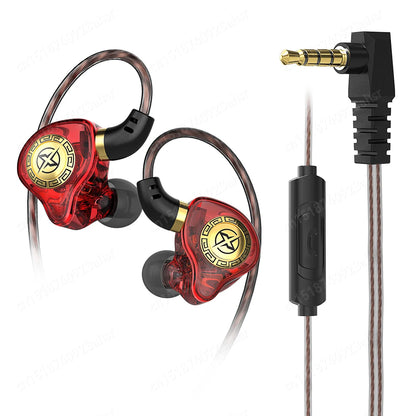 HiFi Wired Earphone In Ear Monitor Headphones with Microphone Sport Noise Cancelling Headset Dynamic Bass Earbuds Gaming Gift X7