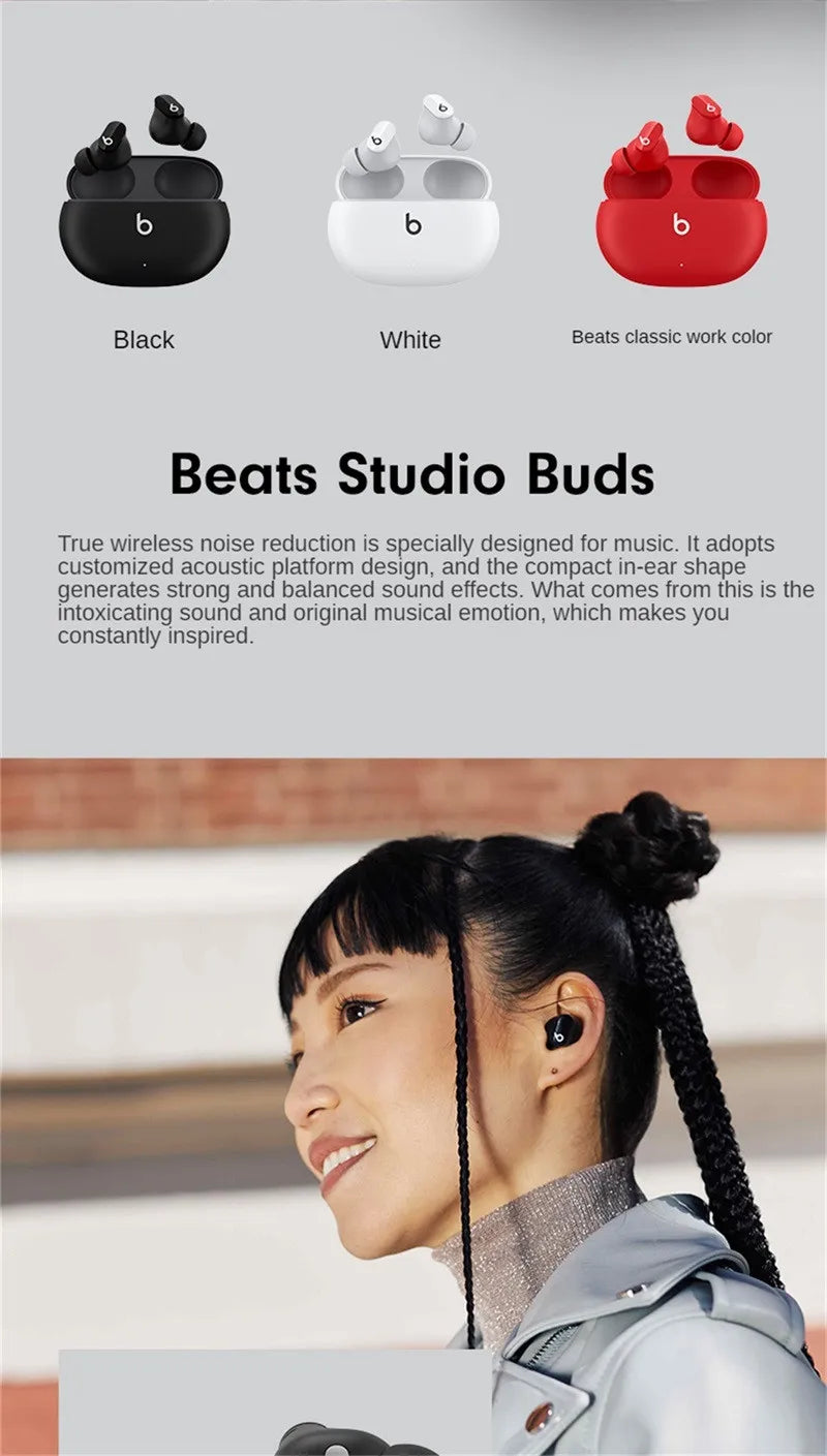 B-Eats Studio Buds Wireless Bluetooth Earbuds Noise Reduction Headset Ipx4 Waterproof Earphones Compatible With  Android