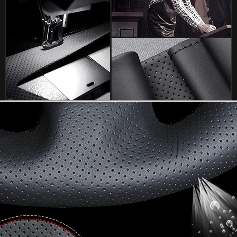 Braid Car Steering Wheel Cover For MG MULAN 2022-2023 Customize Microfiber Leather Steering Wrap Car Accessories