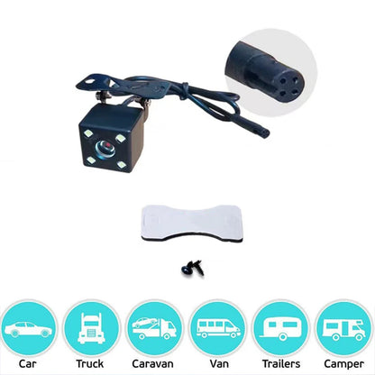 4 Pin HD Car Rear View Camera Reverse 12LED Night Vision Video Camera Wide Angle 170 Degree Parking Camera For Car Accessories