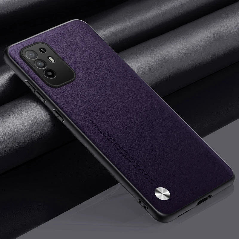 Luxury PU Leather Case For OPPO Reno 5Z Reno5 Z A94 5G Back Cover Matte Silicone Phone Case For OPPO A95 5G F19 Pro Plus Reno5Z