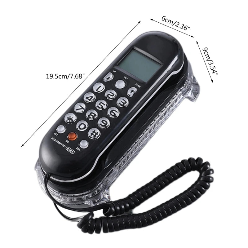 Crystal Base Mini Telephone Fixed Landline Phone B365 Small Wall mounted Phone