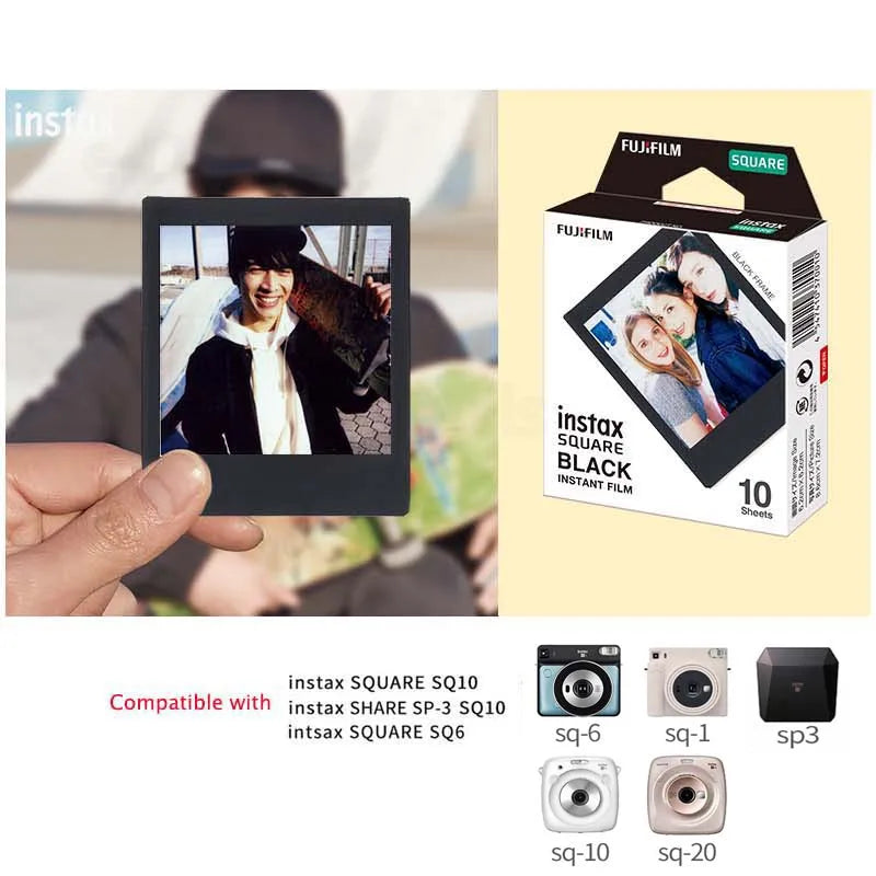 Fujifilm Instax Square Films White Edge Photo Paper For Instax SQ10 SQ40 SQ20 Instant Camera Share SP-3 Printer 10-100 Sheets