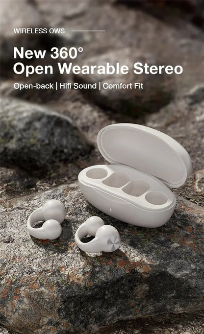 Earring Wireless Earbuds Bluetooth 5.3 Earphone Open Ear Headphones Air Conduction for Sport Running Painless Wearing Headset