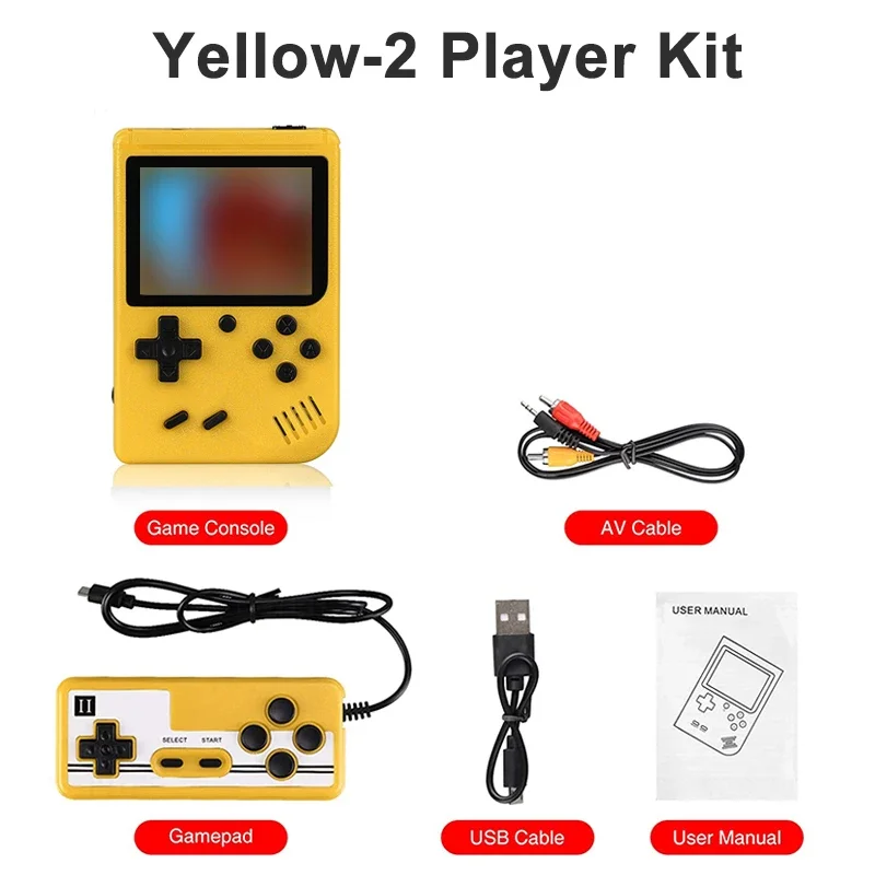 Portable Built-in 400 FC Games 8-Bit Retro Handheld Game Console Case 3.0 Inch LCD Screen Video Game Player Kids New Year Gift