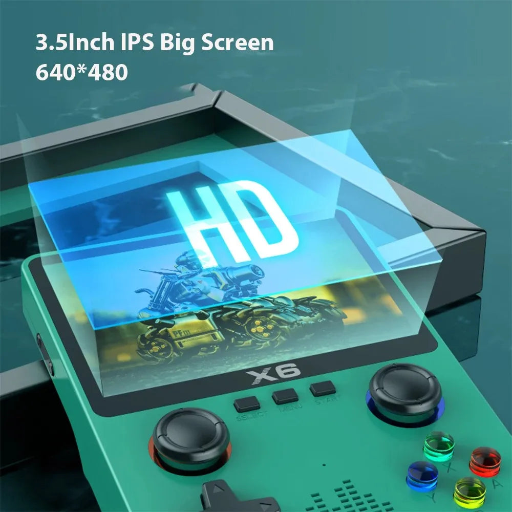 3.5 Inch X6  IPS Screen Handheld Game Players Dual Joystick 10000+ Game Retro Devices Portable Game Consoles