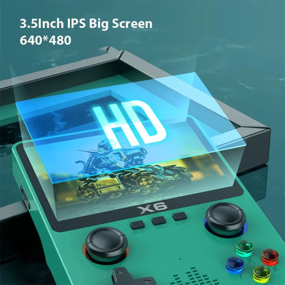 3.5 Inch X6  IPS Screen Handheld Game Players Dual Joystick 10000+ Game Retro Devices Portable Game Consoles