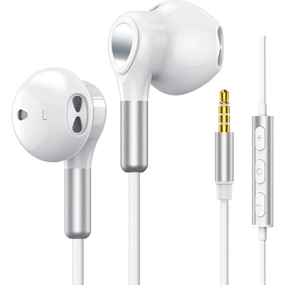 EARDECO 3.5mm Hifi Wired Earphone Earbuds in-Ear Wired Headphones Bass Earphones with Microphone for Clear Calls Noise Isolating