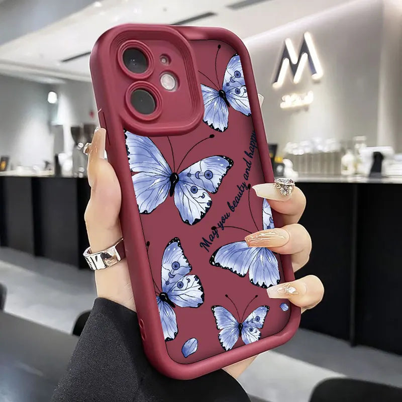 Case For Honor Magic7 Lite Magic5 Magic6 Lite Fashion Color Butterfly Phone Case Magic 5 6 7 Lite TPU Silicone Shockproof Cover