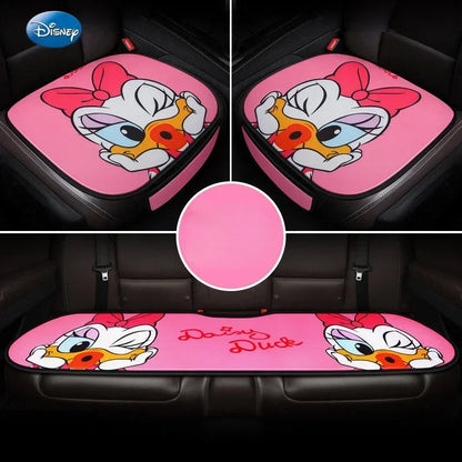 Disney Stitch Car Seat Covers 4PCS Universal Fit, Cute Cartoon Soft Protectors for Women Girls Auto Accessories, All-Season Dura