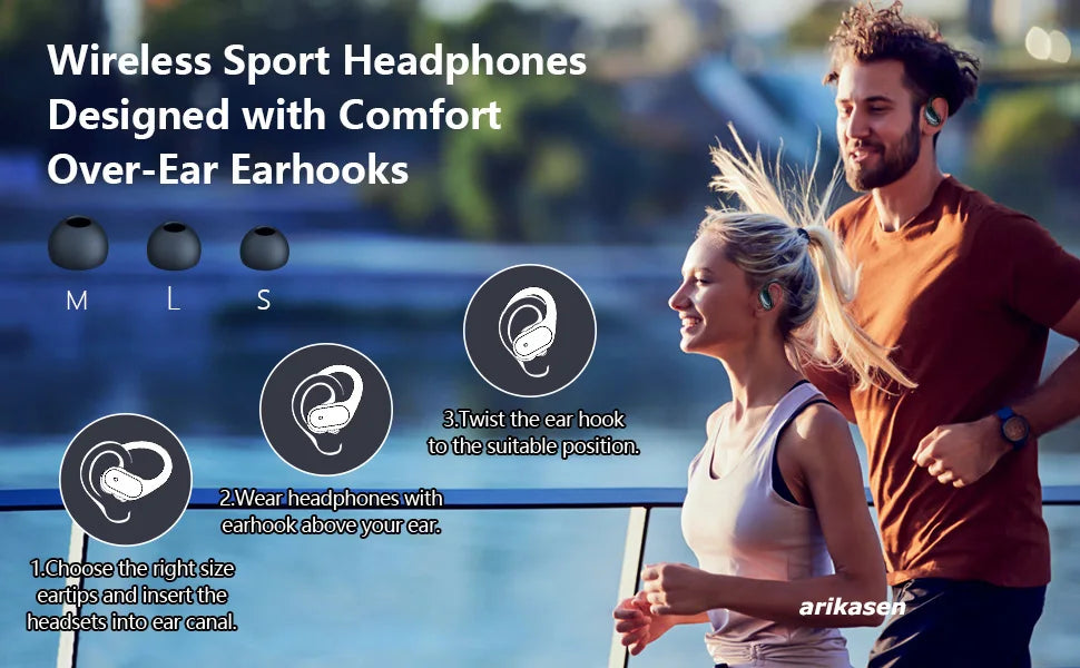 Ear buds Wireless Earbuds Bluetooth 5.3 Headphones 75hrs Playtime with Digital Display Sports Wireless Headphones with Earhook