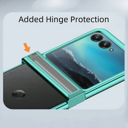 Luxury Transparent Plating Hard PC Flip Phone Case For Motorola Razr 60 50 40 Ultra Pro 2025 2024 Clear Shockproof Back Cover