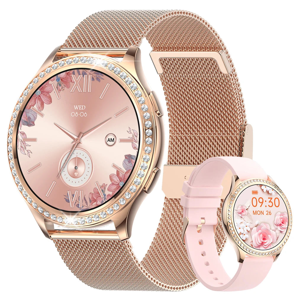 LIGE 1.32 inch Women Smart Watch Bluetooth Call AI Voice Assistant Women's Watches Custom Watch Face Health Monitor Smartwatches