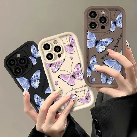 Case For Honor Magic7 Lite Magic5 Magic6 Lite Fashion Color Butterfly Phone Case Magic 5 6 7 Lite TPU Silicone Shockproof Cover