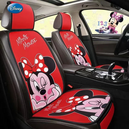 Disney Stitch Car Seat Covers 4PCS Universal Fit, Cute Cartoon Soft Protectors for Women Girls Auto Accessories, All-Season Dura