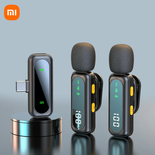 Xiaomi Mijia Wireless Microphone Lavalier Lapel Portable Noise Reduction Audio Recording Type-C For IPhone15-16 Android PC Live