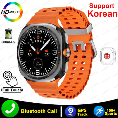 For Samsung Galaxy Watch 7 Ultra New GPS Track Smart Watch Men AMOLED Always Display Clock BT Talk NFC Sport Smartwatches Women