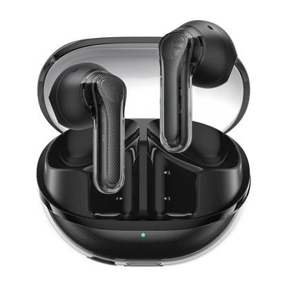 SoundPEATS Clear Pods Bluetooth Wireless Earphones with Dual ENC Mic, 13mm Drivers,Deep Bass, Total 40H Playtime, APP Control