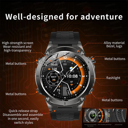 2025 New For Xiaomi Huaiwei Outdoor GPS Smart Watch Men HD AMOLED Screen Compass Waterproof Sport Call GPS Tracker SmartWatches