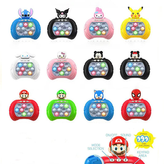 New Quick Push Game Fidget Bubble Electronic Game Light AntiStress Toys For Adult Kids Gift