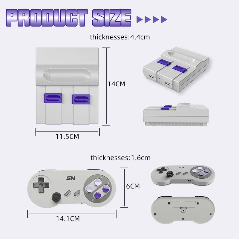 Retro 4K TV Video Game Consoles for SEGA SNES GBA GB Dendy Console 6000 Games Gifts