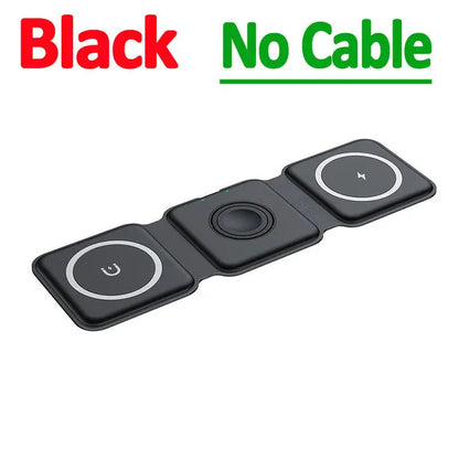 100W 3 in 1 foldable Wireless Charger Pad Stand for iPhone 15 14 13 16Pro Max Airpods iWatch Fast Wireless Charging Dock Station