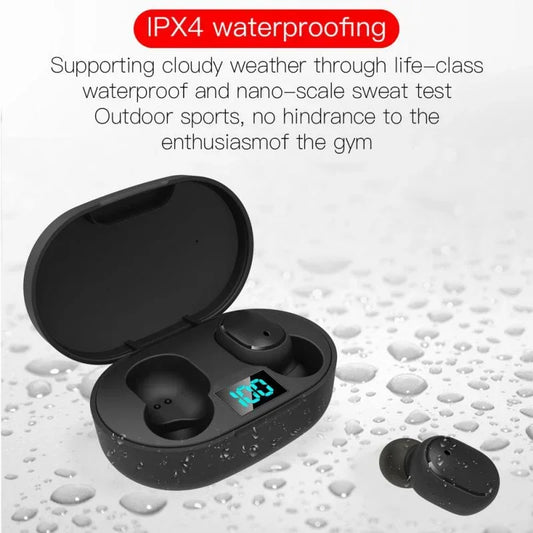 E6S Air Pro Fone Bluetooth Earphones Wireless Headphones LED Display Noise Cancelling Earbuds by Mic Wireless Bluetooth Headset