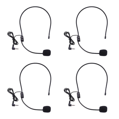 3.5mm Plug Guide Lecture Speech Headset Mic Head-mounted Head Wear Microphone Voice Amplifier Lightweight Over Head for Teachers