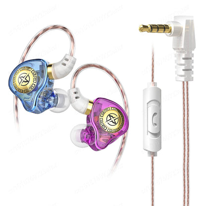 HiFi Wired Earphone In Ear Monitor Headphones with Microphone Sport Noise Cancelling Headset Dynamic Bass Earbuds Gaming Gift X7