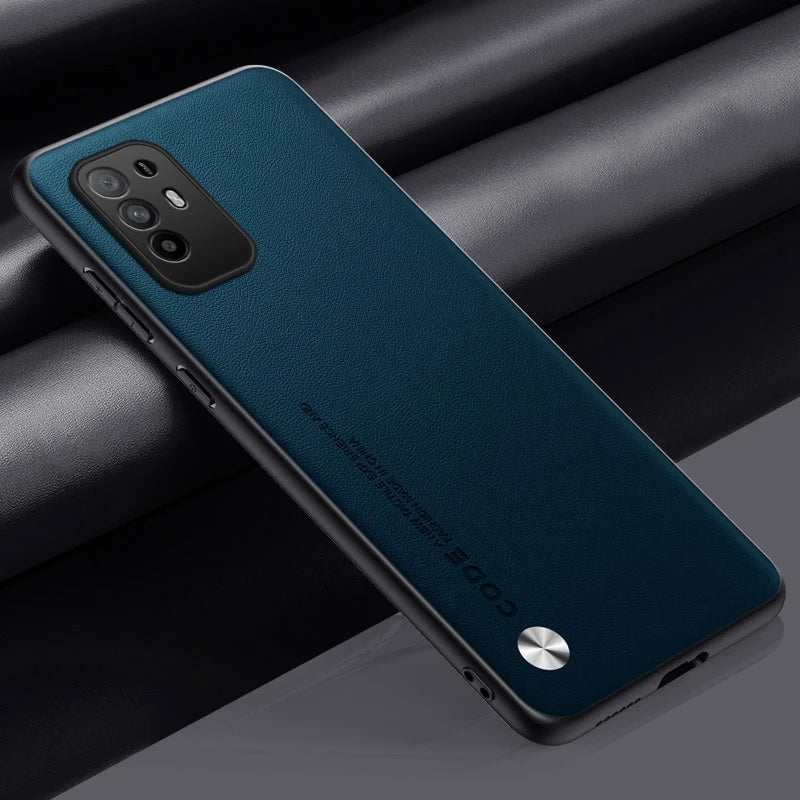 Luxury PU Leather Case For OPPO Reno 5Z Reno5 Z A94 5G Back Cover Matte Silicone Phone Case For OPPO A95 5G F19 Pro Plus Reno5Z