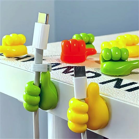 Hand-shaped Rubber Holder Glasses Cable Power Cord Charging Line Self Adhesive Mini Hook Car Storag Organizer Gadget Decorations