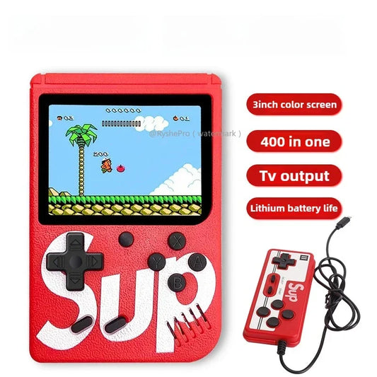 Classic Sup Portable Game Console with 3.0 Inch Screen 400 Games Support Gamepad and HDMI TV Output Retro Handheld Game Console