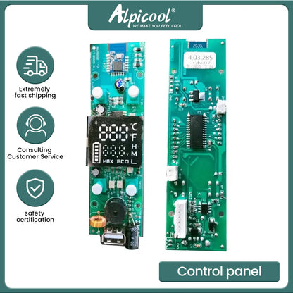 Alpicool Car Refrigerator Control Panel Small Freezer Portable Cooler for Home Use Vehicle Truck Cold Mini Fridge With Bluetooth