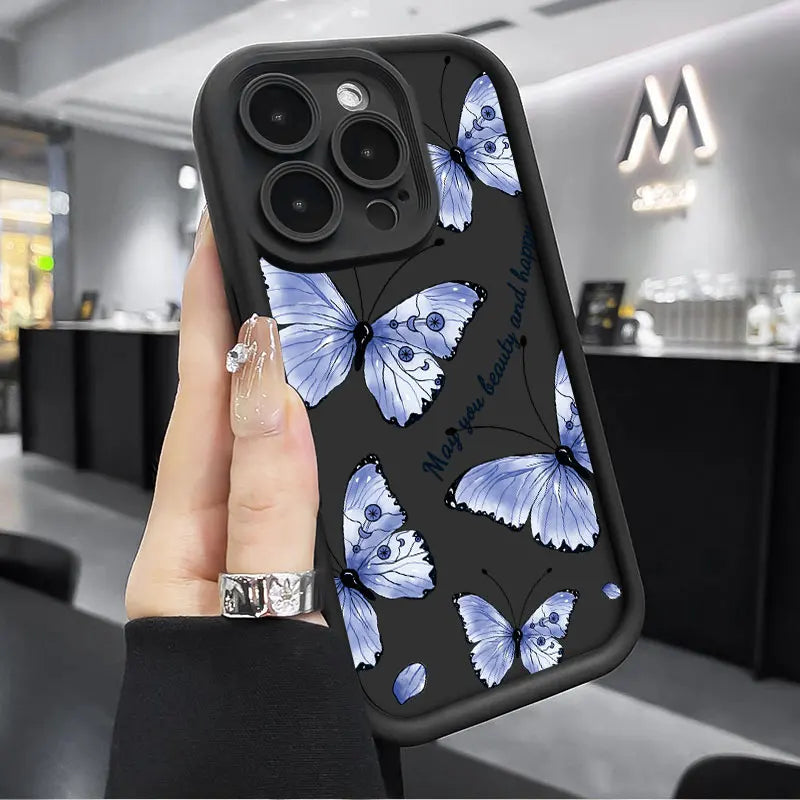 Case For Honor Magic7 Lite Magic5 Magic6 Lite Fashion Color Butterfly Phone Case Magic 5 6 7 Lite TPU Silicone Shockproof Cover