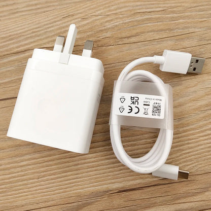 Original 67W Supervooc Fast Charger EU/US/UK Wall Adapter For OPPO Reno 5 6 7 Pro Find X3 Neo X5 Realme GT2 Vooc USB TypeC Cable