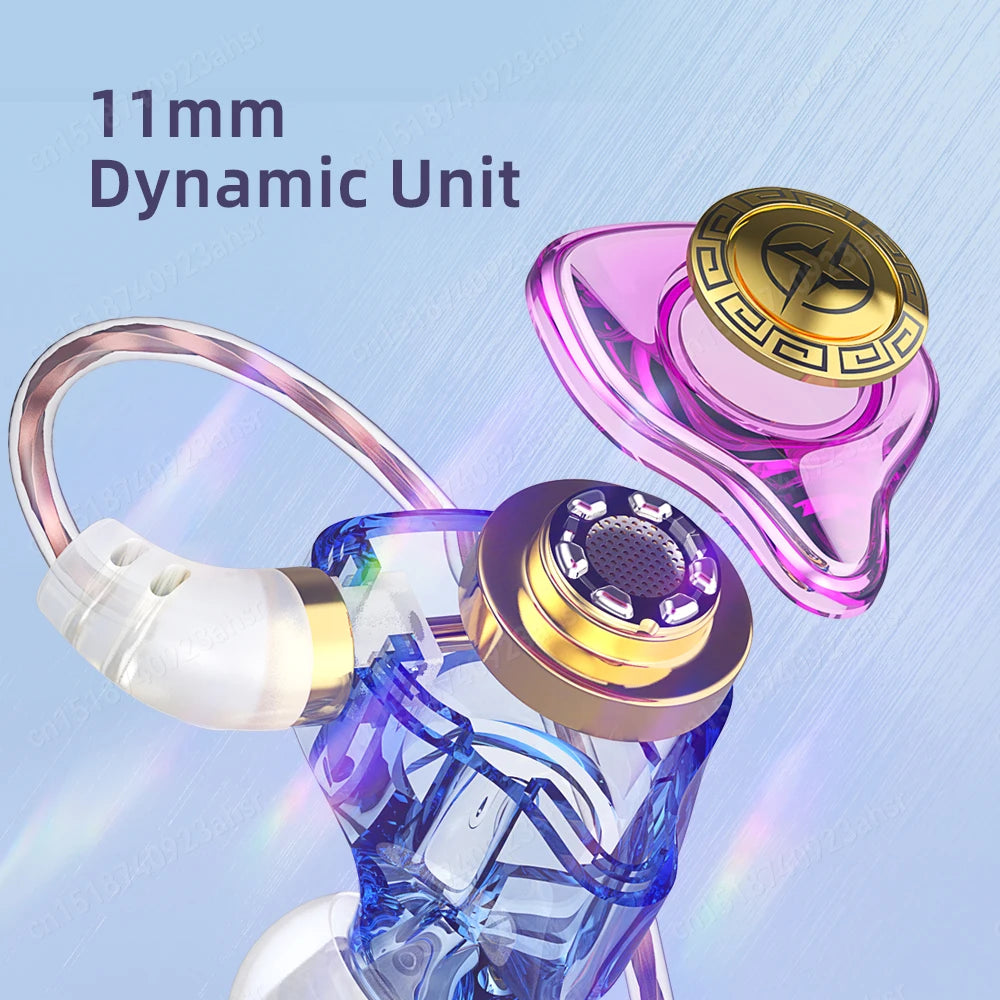 HiFi Wired Earphone In Ear Monitor Headphones with Microphone Sport Noise Cancelling Headset Dynamic Bass Earbuds Gaming Gift X7
