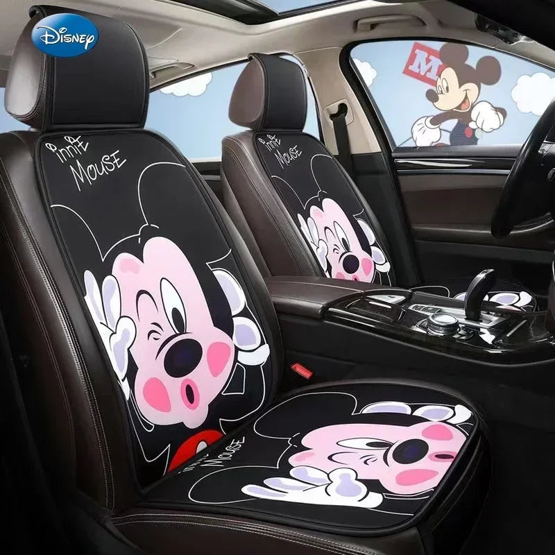 Disney Stitch Car Seat Covers 4PCS Universal Fit, Cute Cartoon Soft Protectors for Women Girls Auto Accessories, All-Season Dura