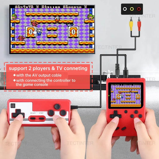 8-Bit Video Game Console 2.4 Inch LCD Retro Built-in 500 games Portable Mini Game PlayerAV Handheld Game Console For Kids Gift