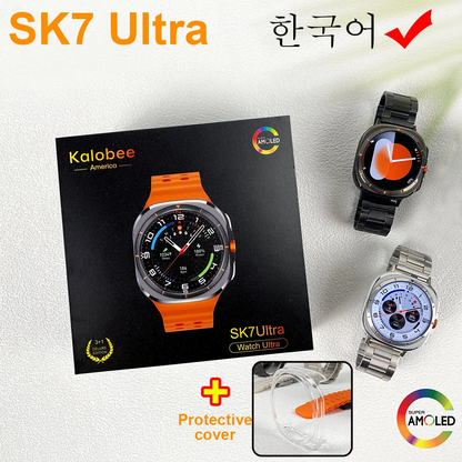 For Samsung Galaxy Watch 7 Ultra New GPS Track Smart Watch Men AMOLED Always Display Clock BT Talk NFC Sport Smartwatches Women